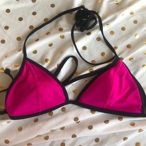 Pink reversible bikini top neon